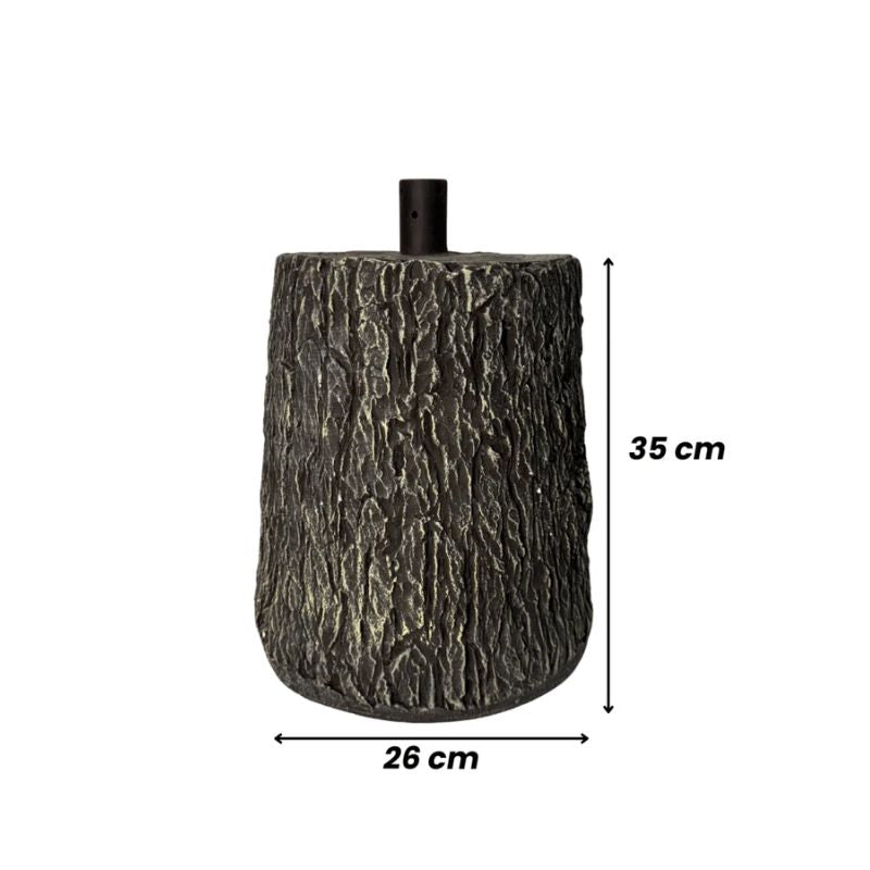 Base Tronco Realistica per Albero di Natale - Finitura Corteccia H35 cm