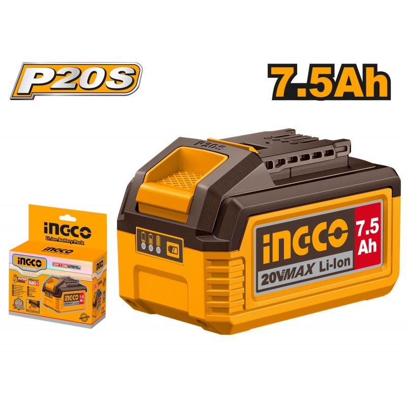 Batteria INGCO 20V 7.5Ah Alta Capatà P20S - FBLI2075