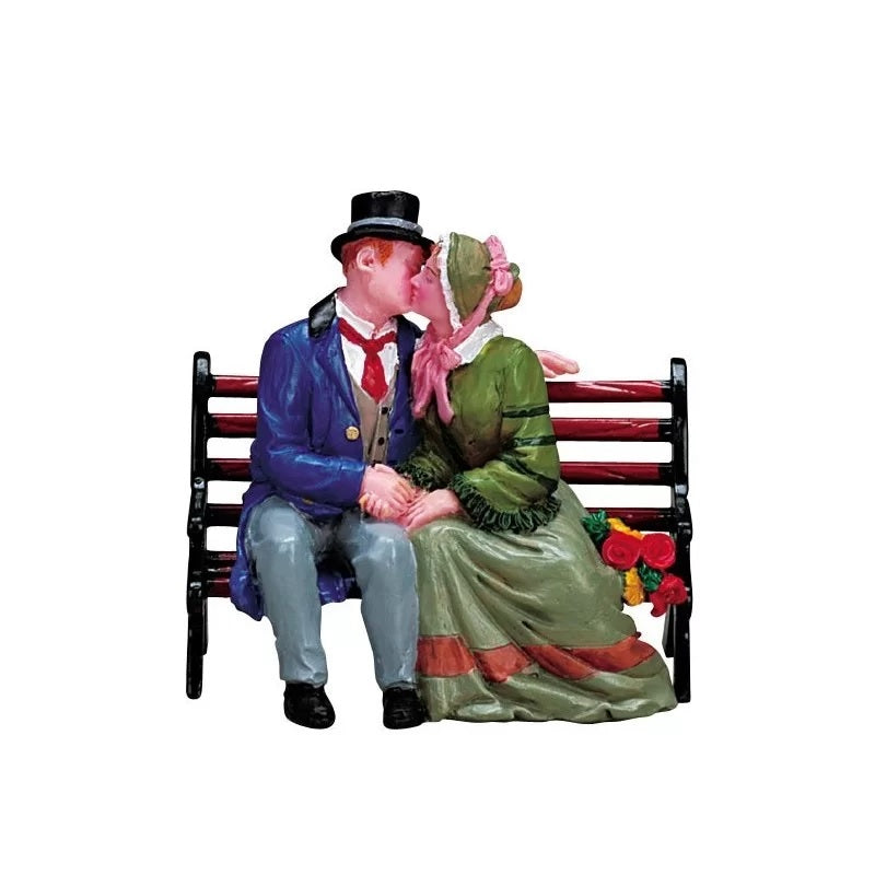 Fidanzati Che Si Baciano Sulla Panchina