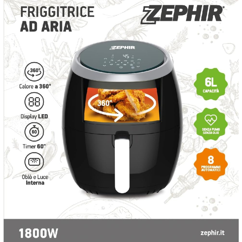 Friggitrice Ad Aria 6 LT ZHC60N ZEPHIR