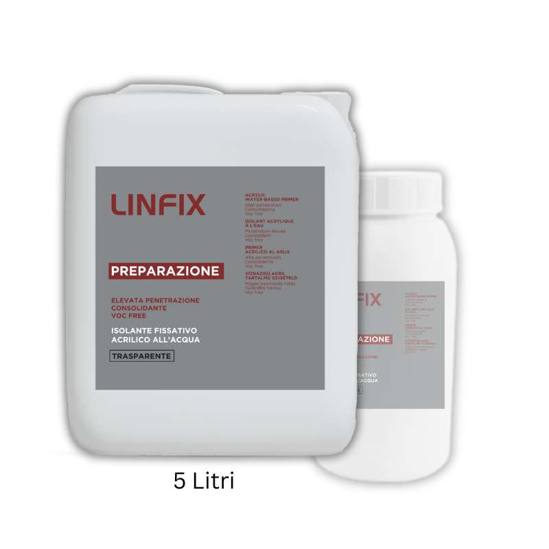 LINFIX Linvea - Isolante Fissativo Acrilico all'Acqua , 5 Lt