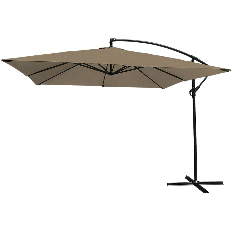 Ombrellone a Palo Laterale Lampara 3x3 m — Grigio