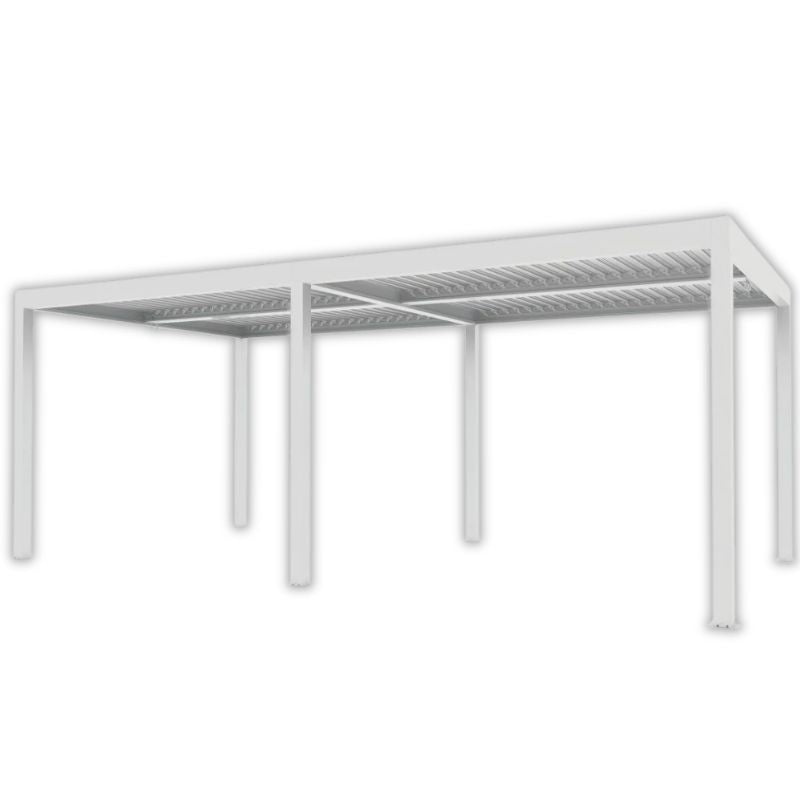 Pergola Bioclimatica Gaia Bianca in Alluminio – Lamelle Orientabili 3x4 e 3x6 m