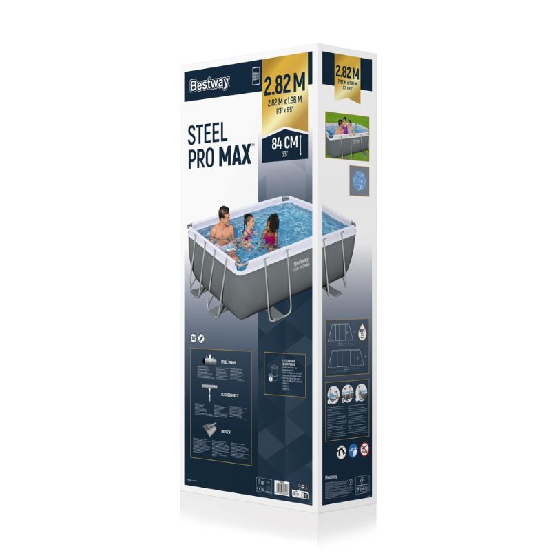 Piscina Fuori Terra Bestway Steel Pro MAX 2,82x1,96x0,84 m – Rettangolare 56629