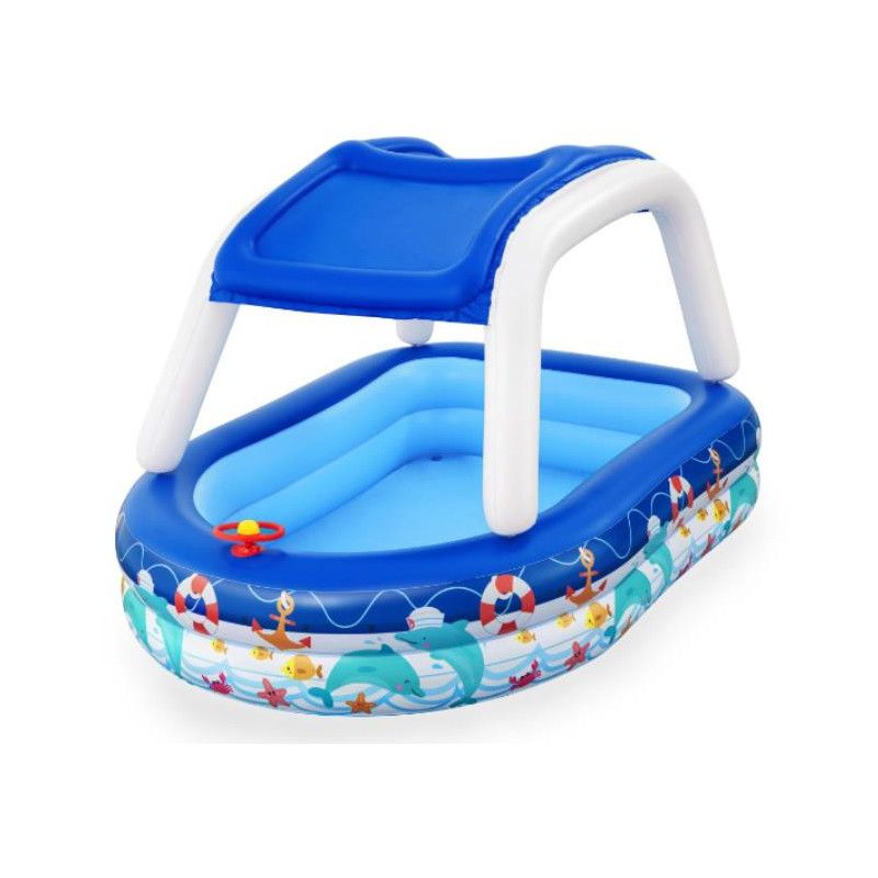 Piscina Gonfiabile Capitano di Mare con Parasole e Volante - Bestway 54370
