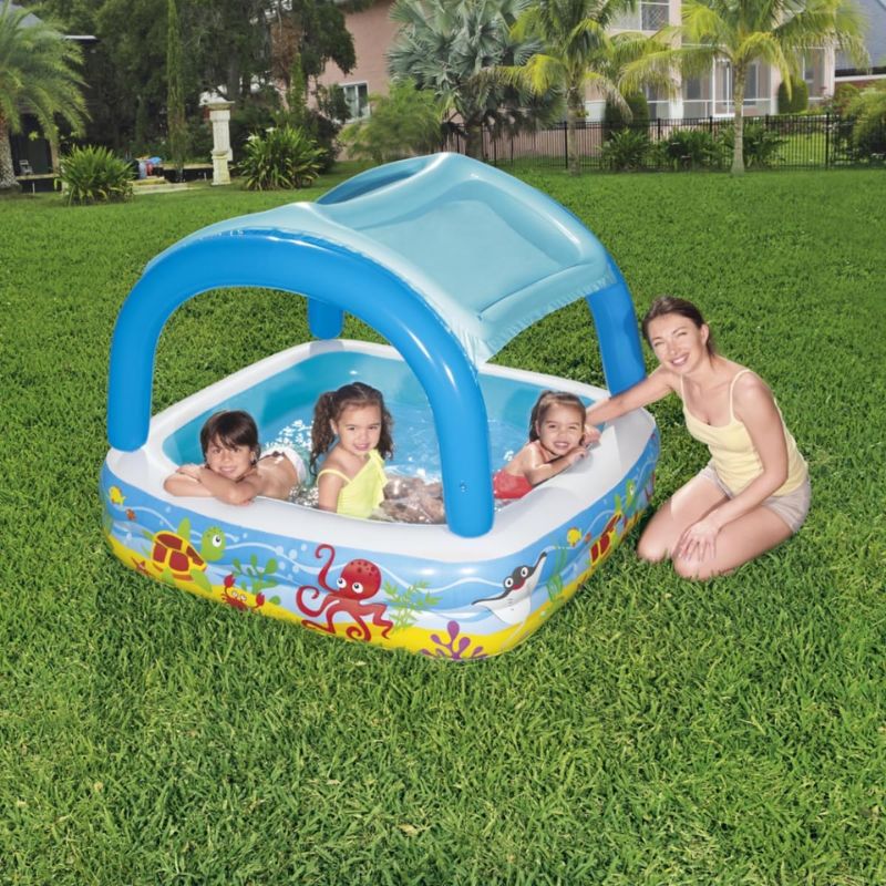 Piscina Gonfiabile Pesci Tropicali con Parasole e Fondo Morbido - Bestway 52192