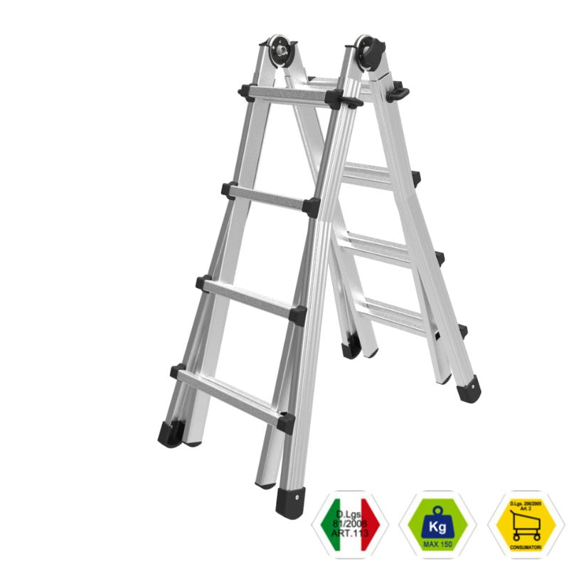 Scala Telescopica Multiposizione Marchetti BLACK