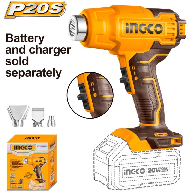 Termosoffiatore a Batteria 20V INGCO HGLI2002