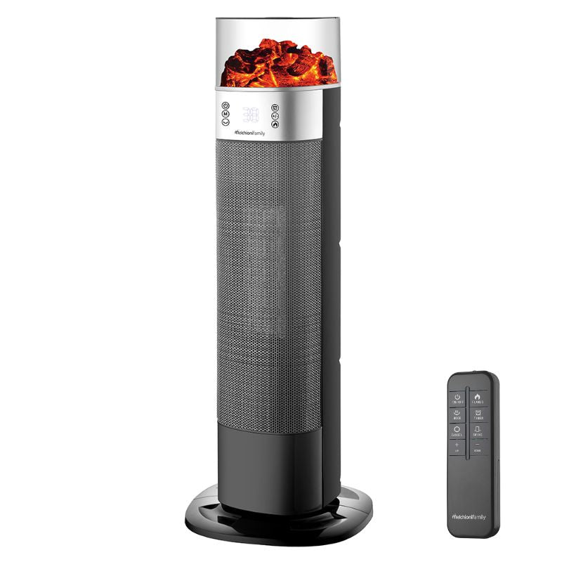 Termoventilatore a Torre Effetto Camino 2000W con Telecomando