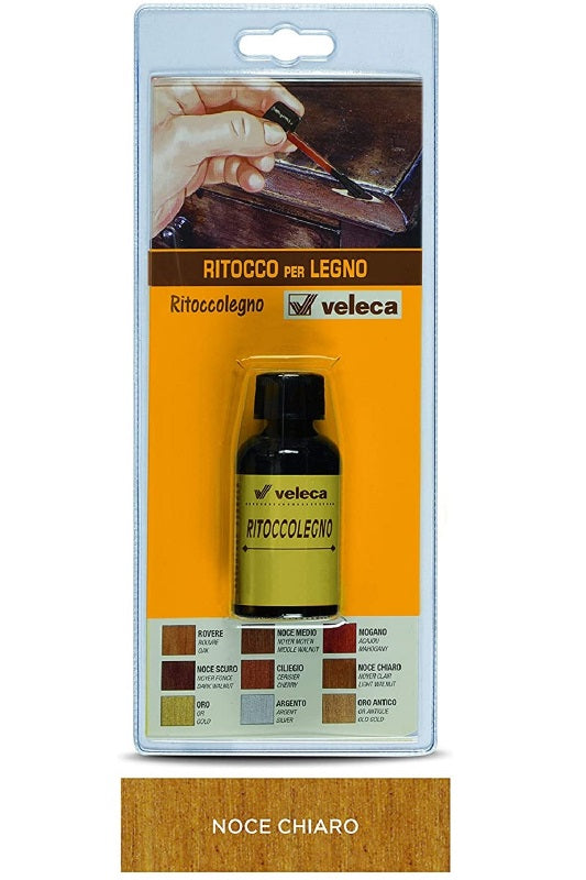 Ritocco Legno Noce Chiaro Con Pennellino Veleca