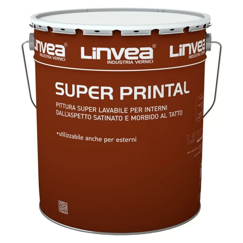 Super Printal 4 Lt Pittura Murale Lavabile Linvea