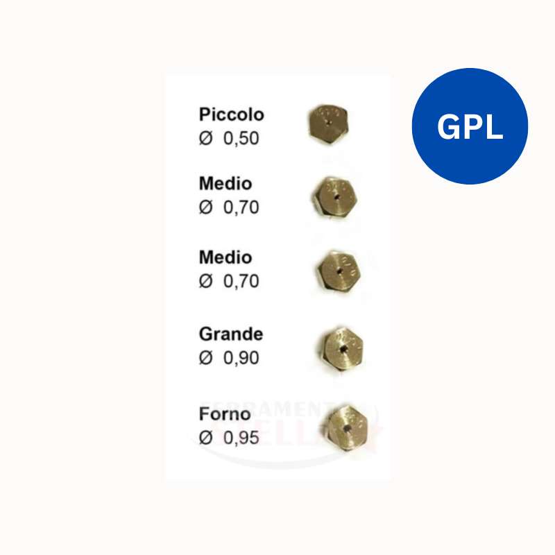 5 Ugelli Per Cucina a Gas GPL 6mm