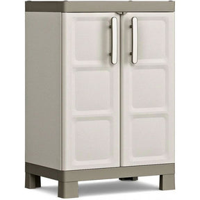 Armadio Basso da Esterno 2 Ripiani Beige