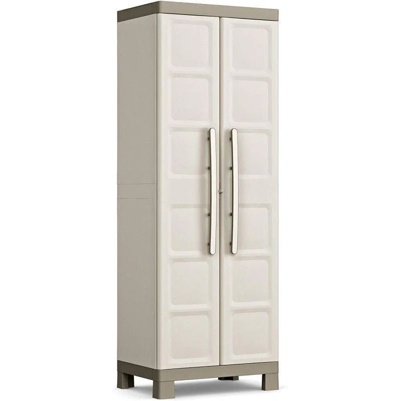 Armadio Alto da Esterno 4 Ripiani Beige