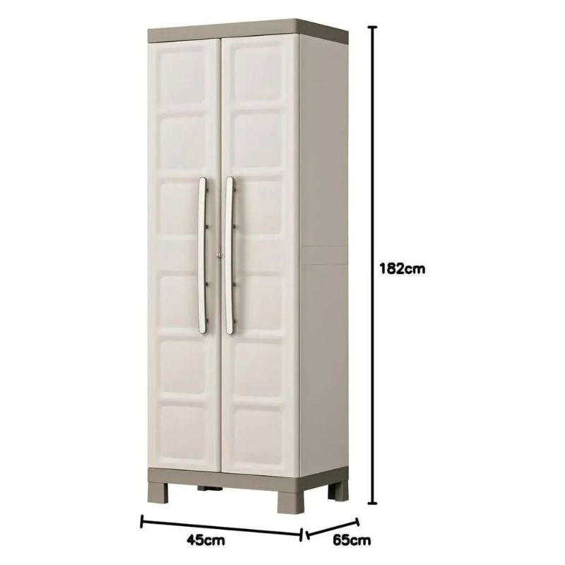 Armadio Alto da Esterno 4 Ripiani Beige