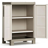 Armadio Basso da Esterno 2 Ripiani Beige