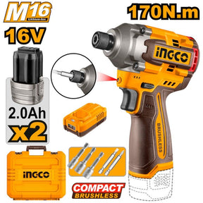 Avvitatore a Impulsi INGCO 16V 170Nm Brushless