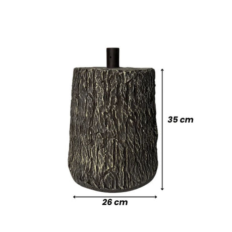 Base Tronco Realistica per Albero di Natale - Finitura Corteccia H35 cm