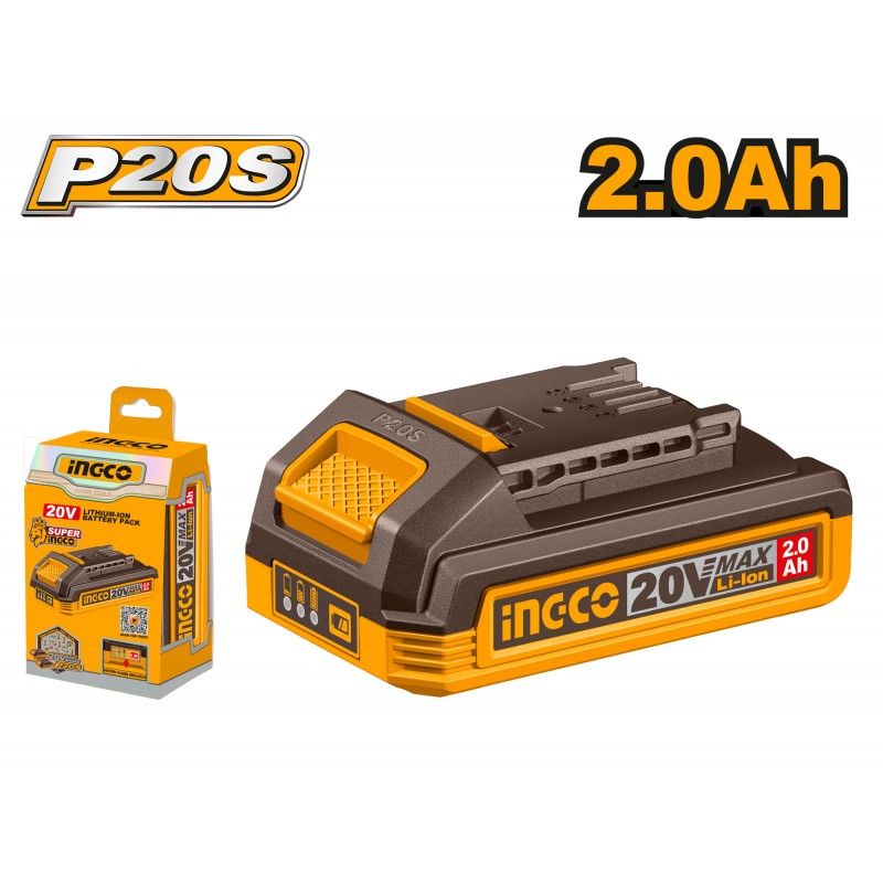 Batteria INGCO 20V 2.0Ah Leggera P20S - FBLI2001E