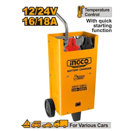 Caricabatteria Carrellato INGCO 300A 12/24V