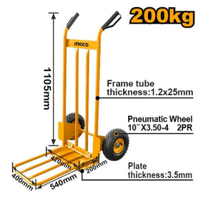 Carrello Portapacchi 200kg Ingco con Base Extra