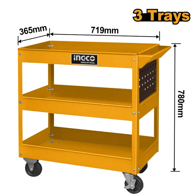 Carrello Portattrezzi da Officina 3 Ripiani INGCO - HPTCT031