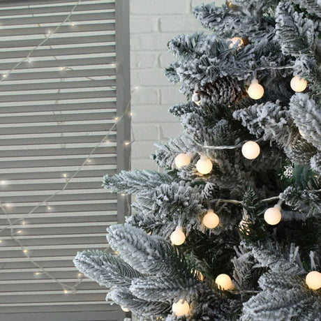 Catena LED Bulbi Satinati 10 Mt | Bianco Caldo | 8 Giochi di Luce