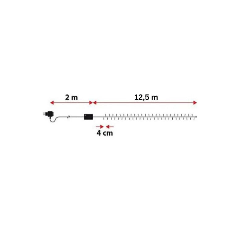 Catena Luminosa 300 LED Lotti 14,5m | Bianco Caldo | 8 Giochi | Uso Esterno e Interno