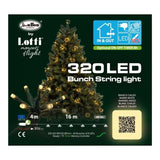 Catena Luminosa 40 Ciuffi LED 16m Luce Calda