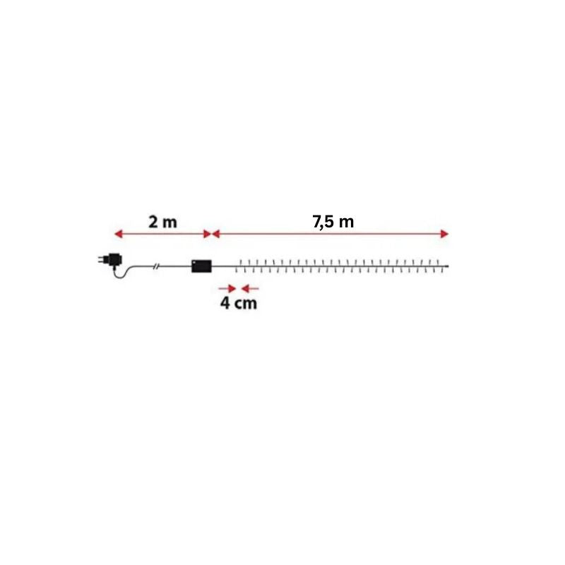 Catena Luminosa 600 LED Lotti 26,5m | Bianco Caldo | 8 Giochi | Uso Esterno e Interno