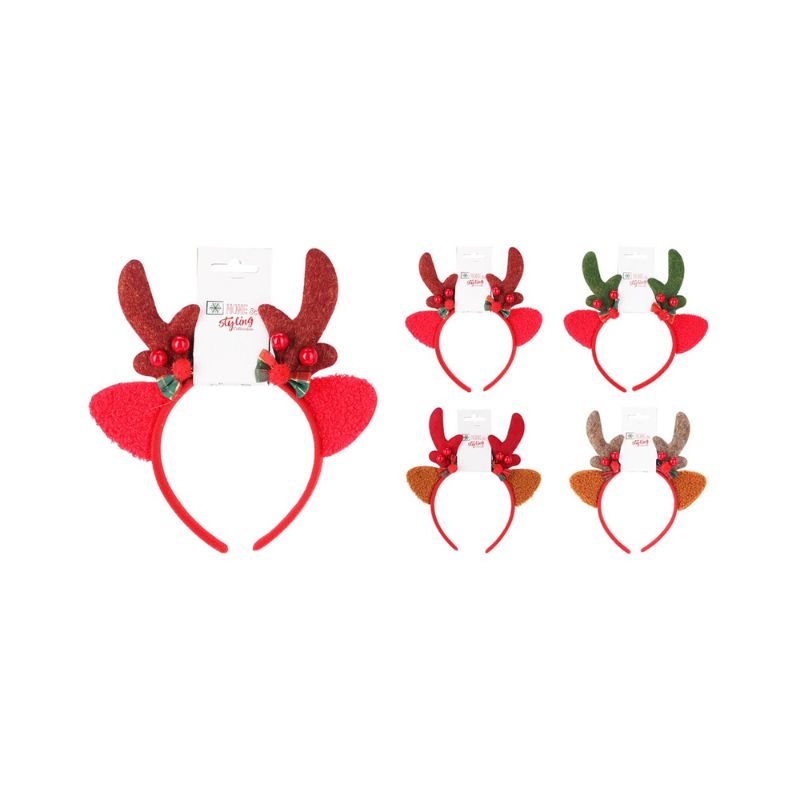 Cerchietto Natalizio con Corna di Renna