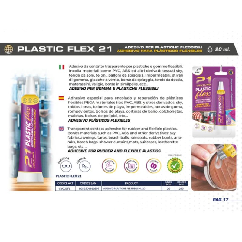 Colla 21 Plastic Flex Indicazioni