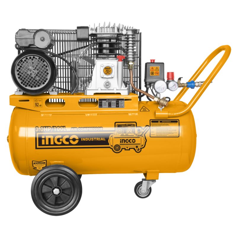 Compressore d'Aria a Cinghia 100 Litri 3HP 220V, INGCO AC301008E