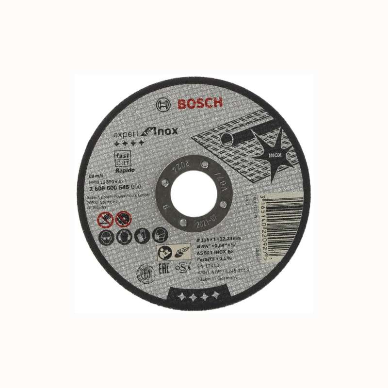 Disco da Taglio Inox Bosch 115x1.0 mm