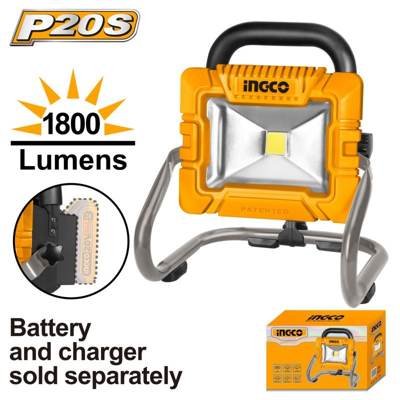 Faretto LED a Batteria INGCO 20V 1800 Lumen NUDO - INGCO CWLI2025