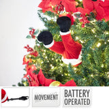 Gambe Babbo Natale in Movimento Addobbo per Albero di Natale