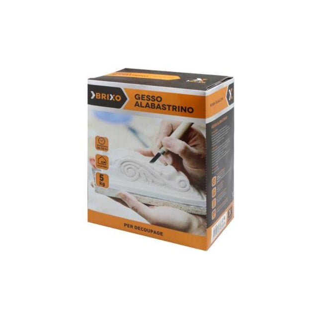 Gesso Alabastrino Brixo 1 Kg, Polvere Ceramica Finissima per Stampi e Modellismo