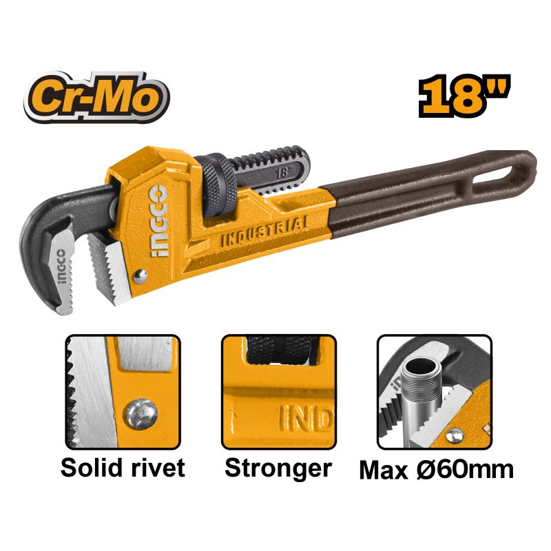 INGCO American Pipe Wrench - Various Sizes