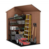 Keter Darwin 4x6 Wood – Casetta da Giardino in Resina con Effetto Legno