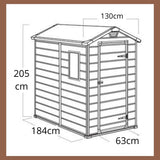 Keter Darwin 4x6 Wood – Casetta da Giardino in Resina con Effetto Legno