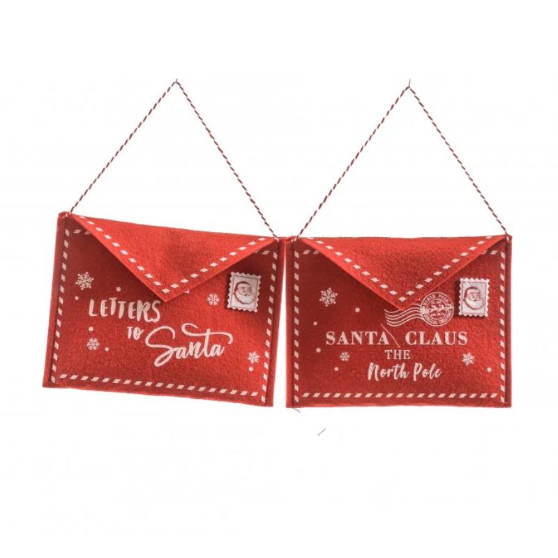 Letterina per Babbo Natale in Pannolenci 18x13cm 