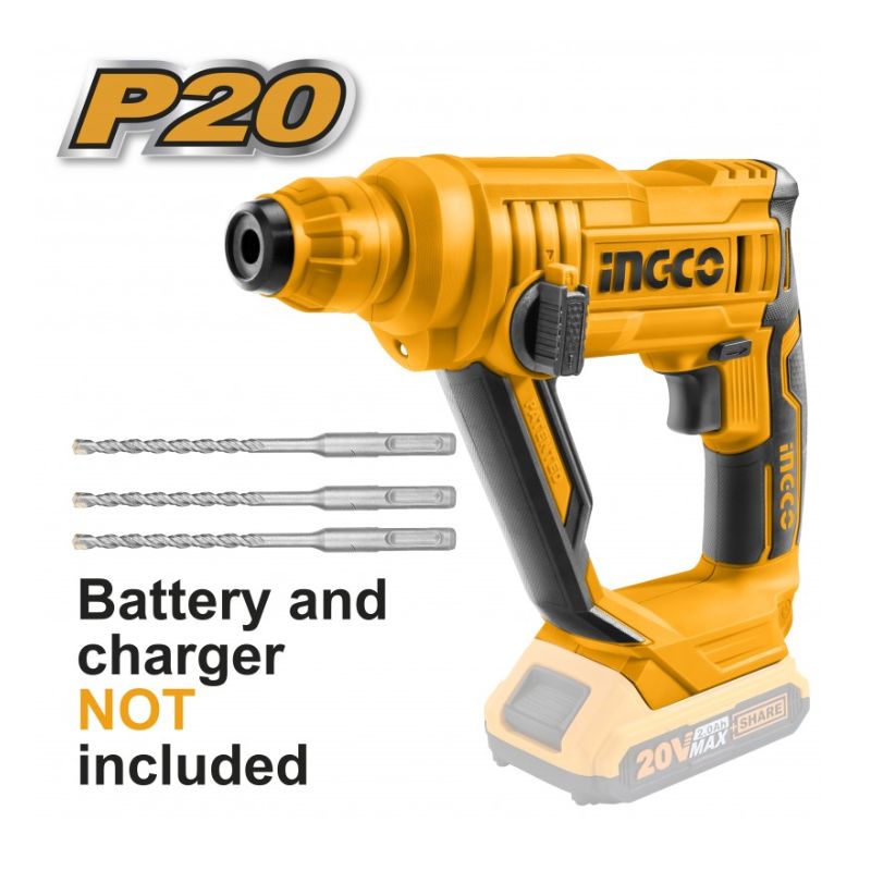 Martello Demolitore Tassellatore 20V SDS-Plus NUDO – INGCO CRHLI1601