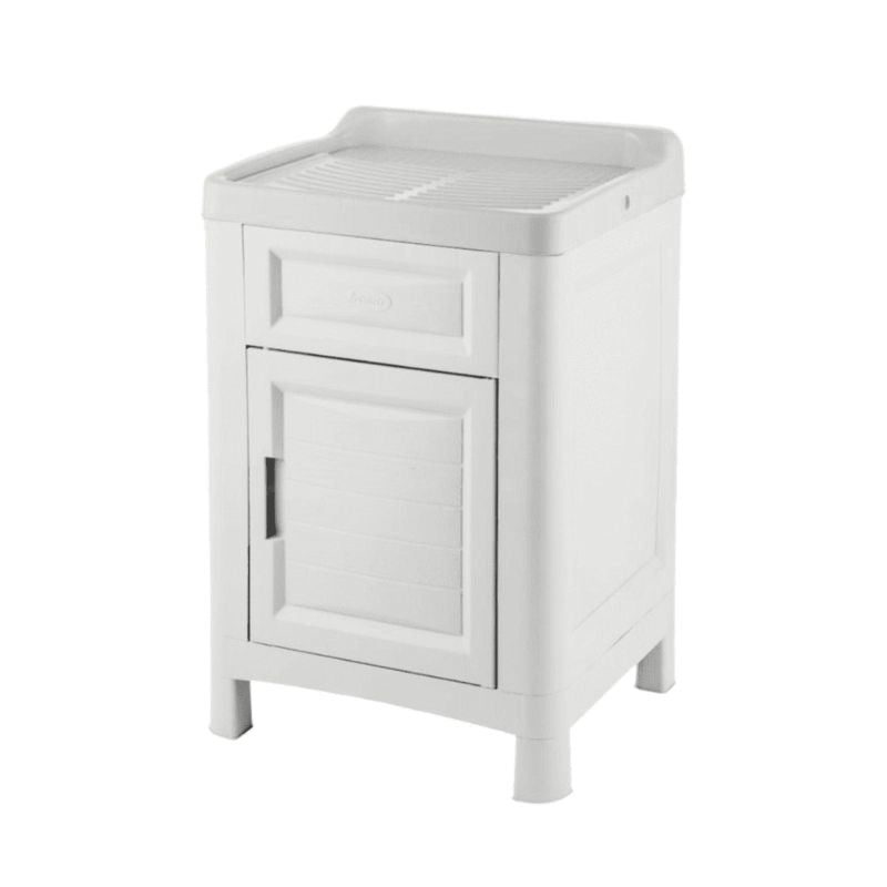 Mobiletto Lavatoio Artù in Resina&nbsp; - Colore Ghiaccio