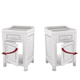 Mobiletto Lavatoio Artù in Resina&nbsp; - Colore Ghiaccio