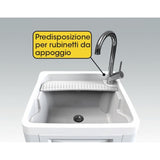 Mobiletto Lavatoio Artù in Resina&nbsp; - Colore Ghiaccio