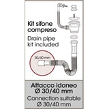 Mobiletto Lavatoio Artù in Resina&nbsp; - Colore Ghiaccio