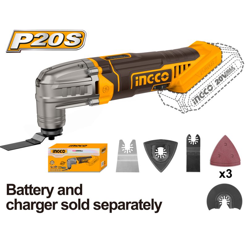Strumento Multifunzione a Batteria 20V Ingco