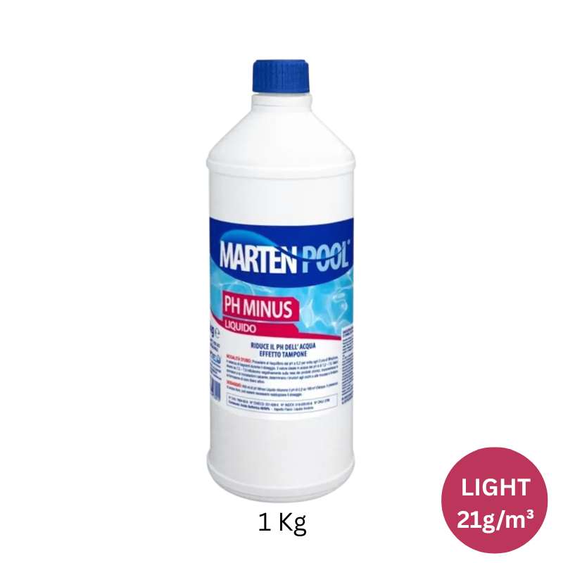 PH Minus LIGHT 1 Kg Liquido per Piscina | MARTEN POOL
