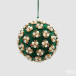 Palla di Natale Elizabeth EDG VERDE | Velluto con Perle e Strass