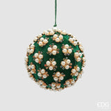 Palla di Natale Elizabeth EDG VERDE | Velluto con Perle e Strass